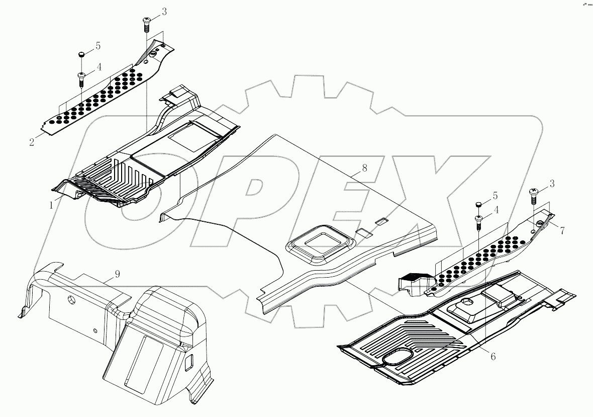  1SB2485120402 Floor trim parts