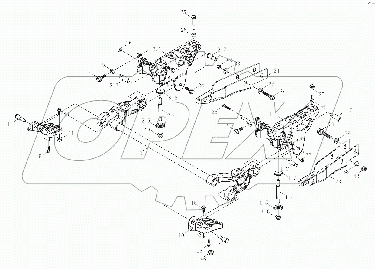  1SB248502A401 Front mounting system, body