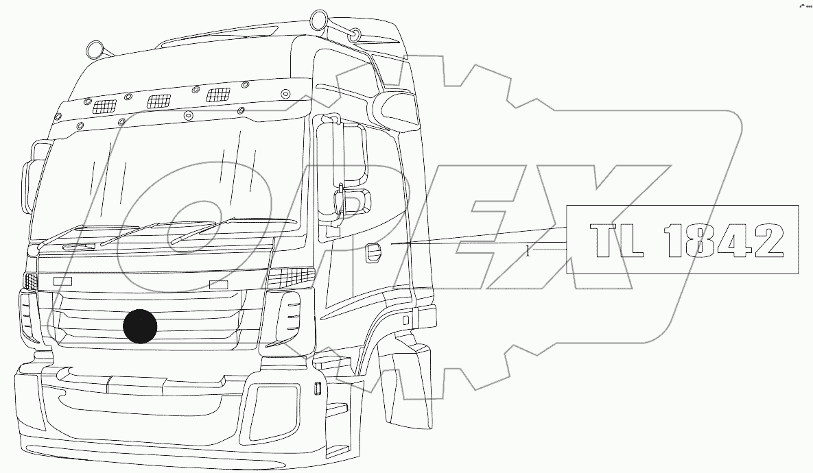  1SB2485060028 Body logo (TL 1842)