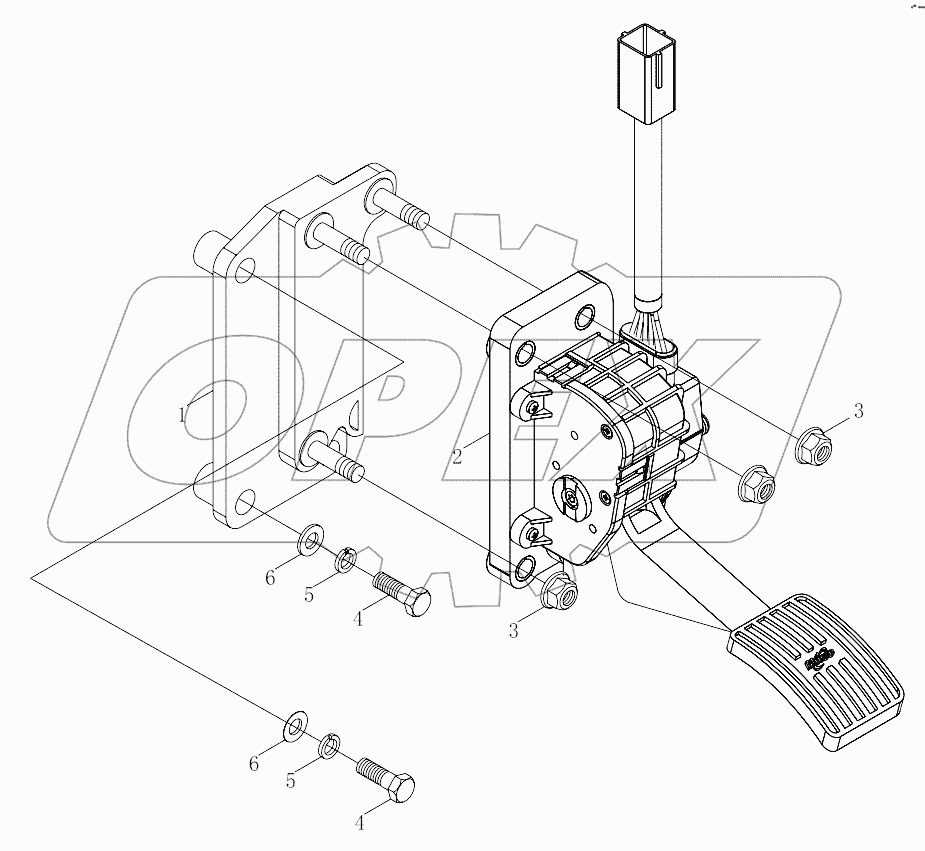  1S41891170201 Acceleration transmision device-cab