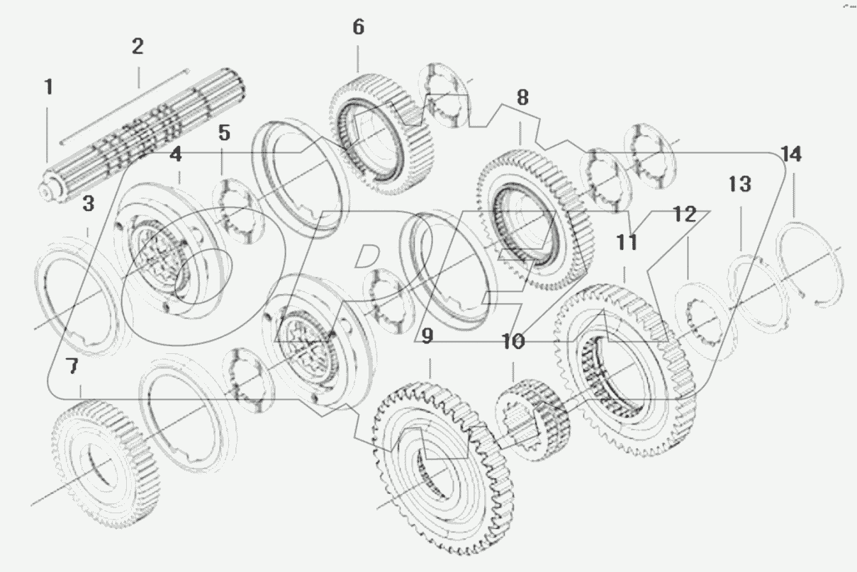  1S41891710701 Transmission assembly-main shaft assembly
