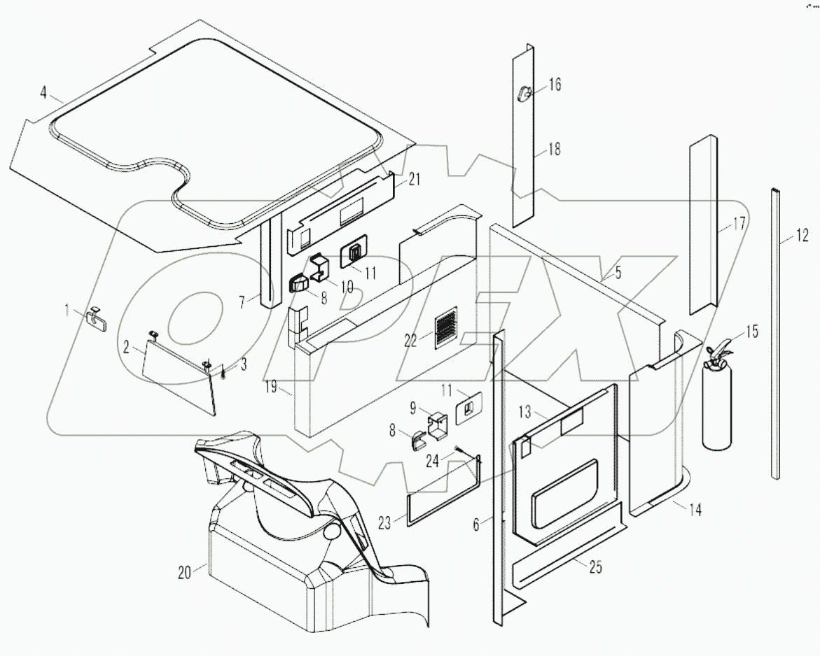 9G662-45A020000A0 SAFE CAB DECORATIONS ASSEMBLY