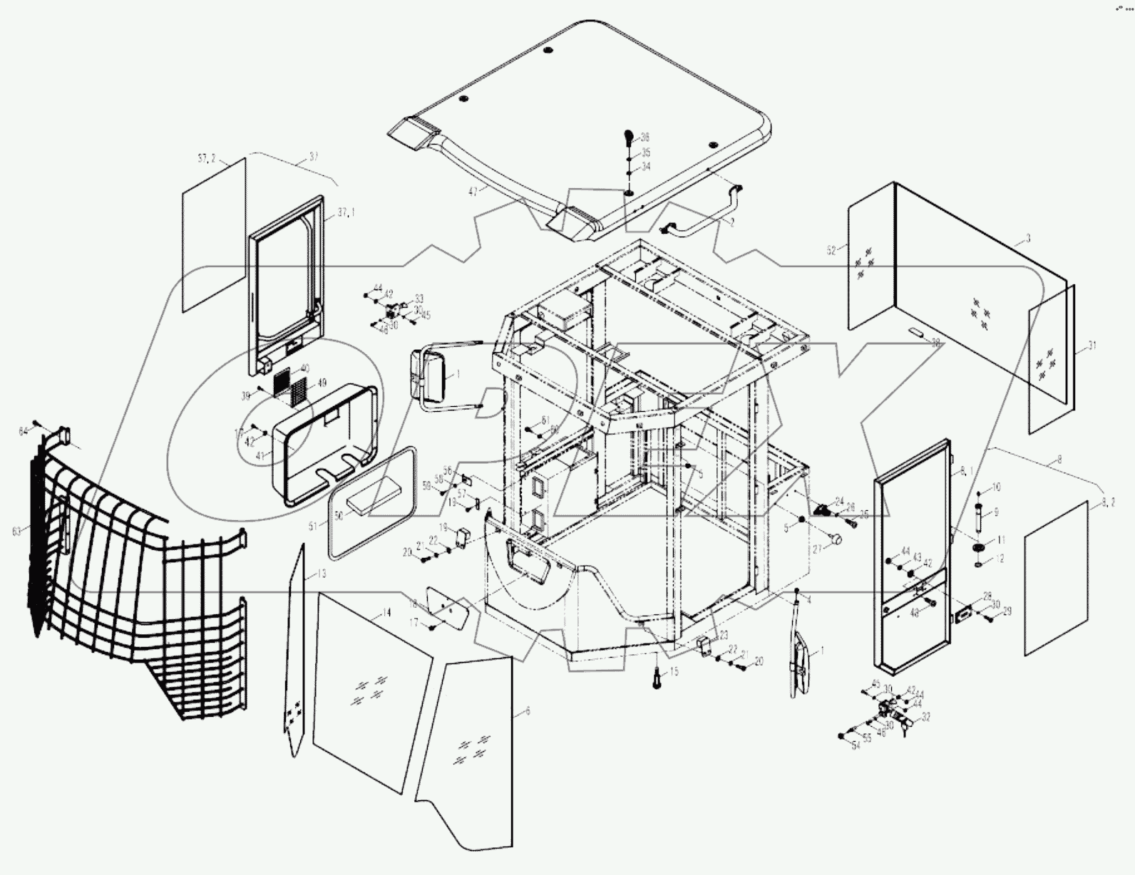 9G662-45C030000A0 CAB OUTER INSTALL ASSEMBLY