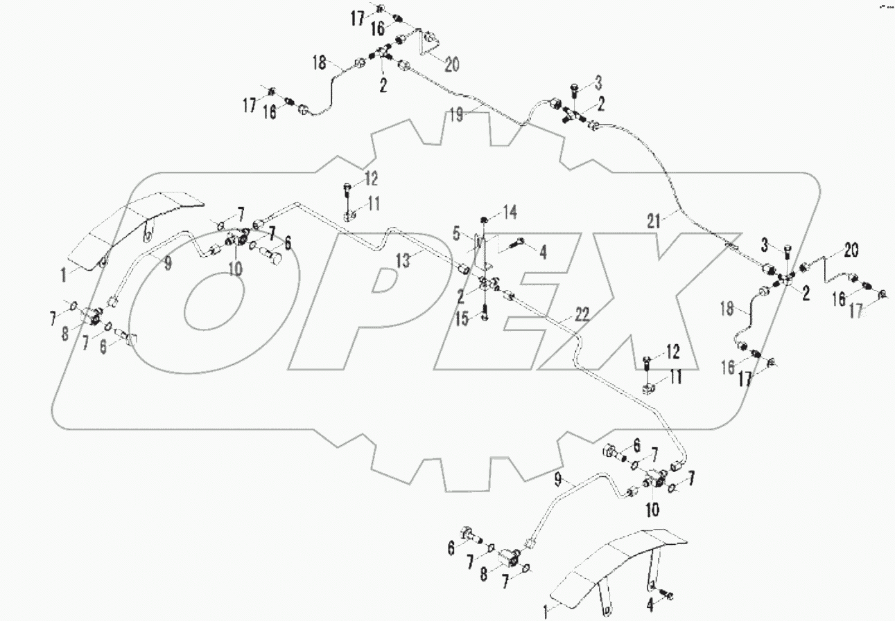 9F850-37A000000B0 DRIVE AXLE PIPE SYSTEM
