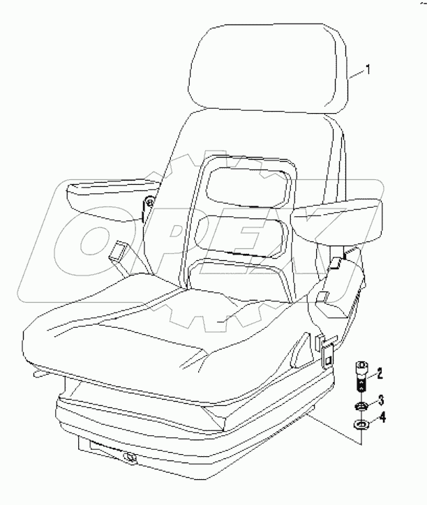 9F850-44B000000A0 SEAT INSTALLATION ASSEMBLY