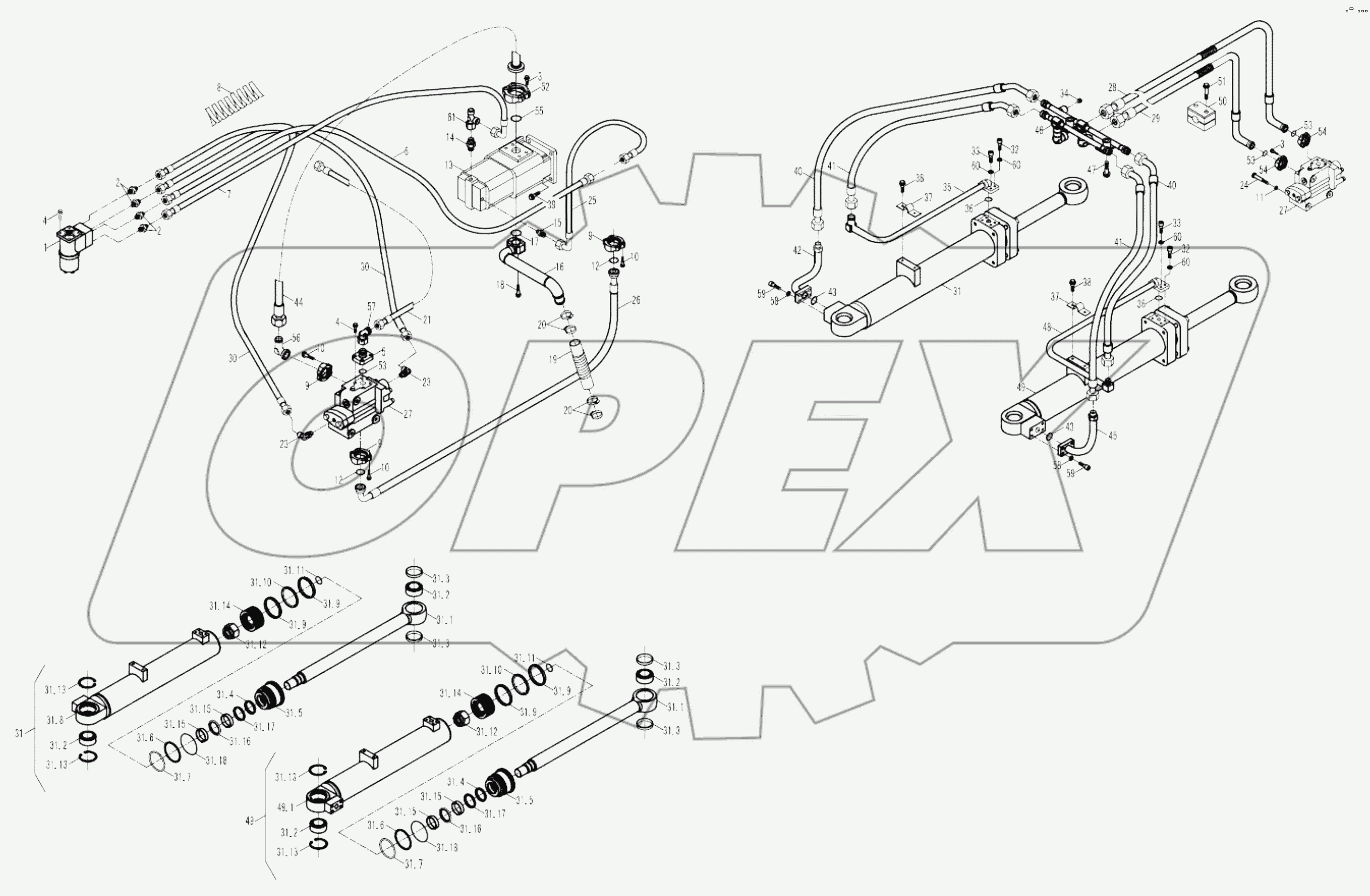9F865-54A000000A0 STEERING HYDRAULIC SYSTEM
