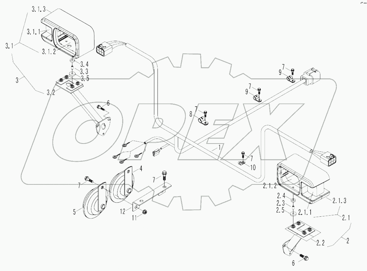 9F653-62E000000A0 FRONT FRAME WIRING