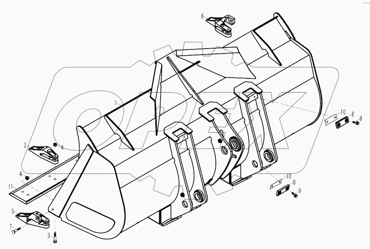 9F858-73L000000B0 STANDARD BUCKET ASSEMBLY
