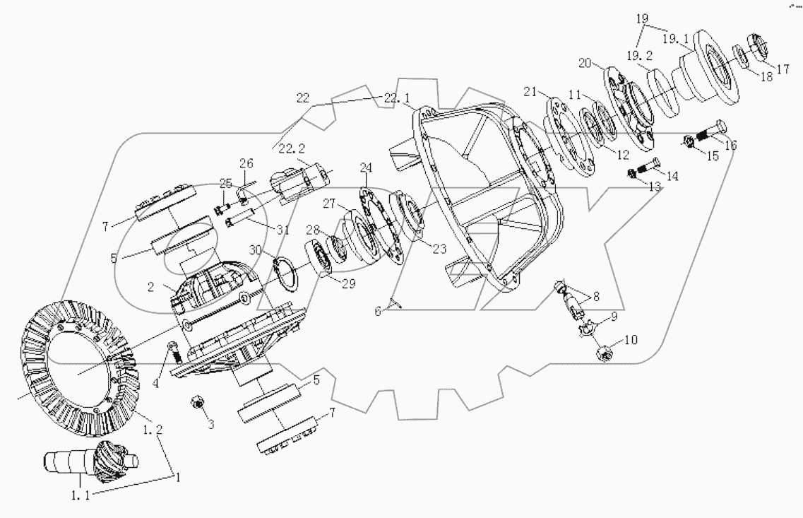 82395500 FRONT MAIN REDUCER ASSEMBLY