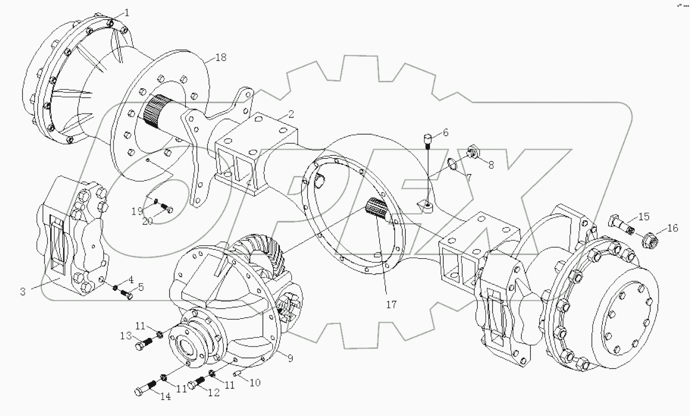 9F653-26A010000A0 FRONT DRIVING AXLE ASSEMBLY