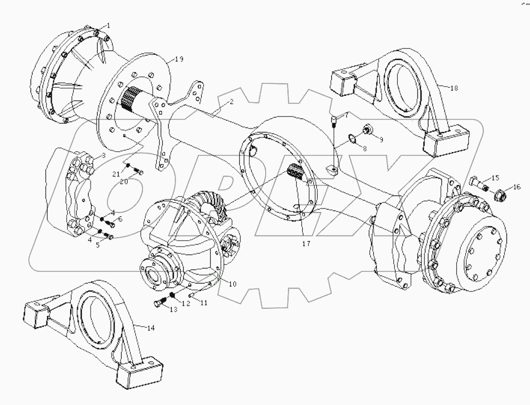 9F850-27A010000A0 REAR DRIVING AXLE ASSEMBLY