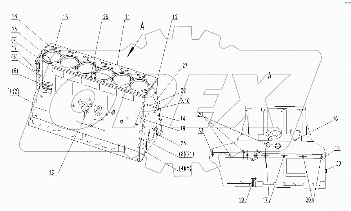 02AZ601+A ENGINE BLOCK