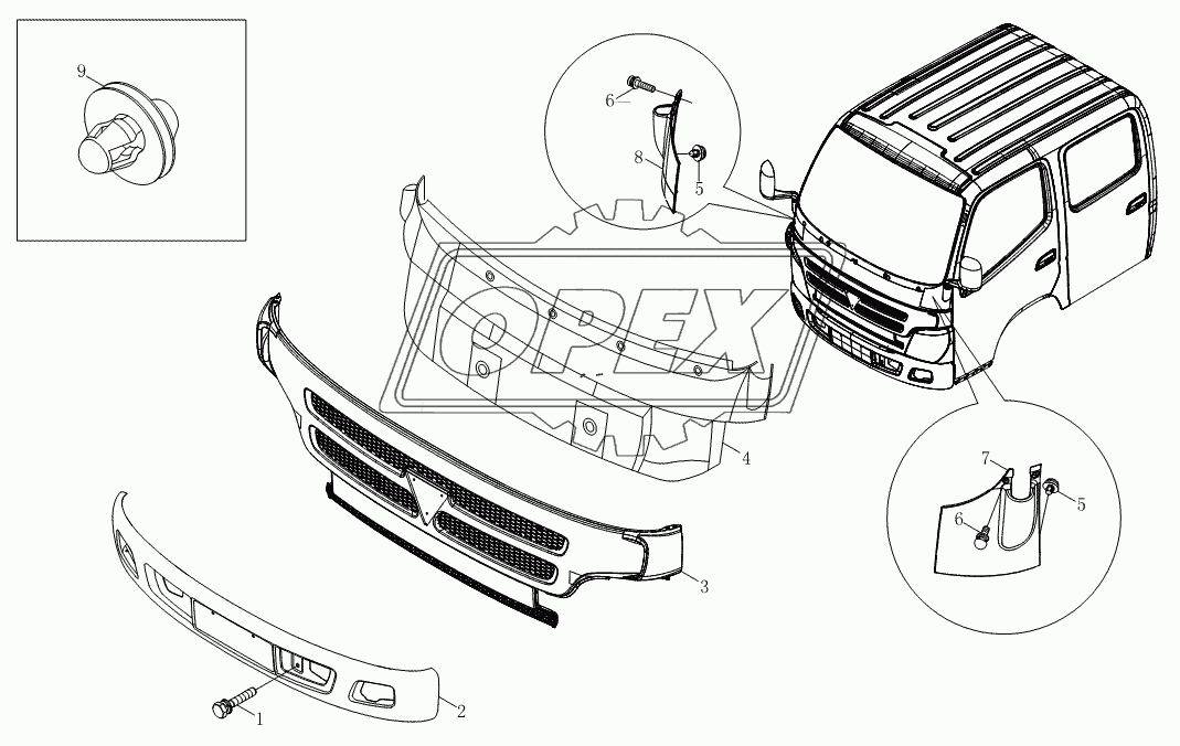 Аксессуары передней обшивки 1SB1805310105