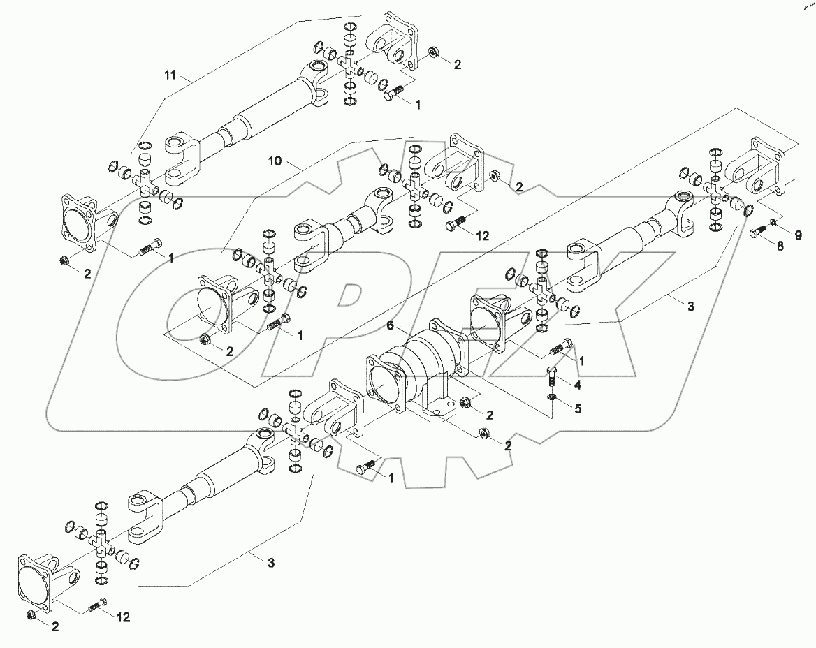  9B650-25A000000A0 Drive shaft assembly