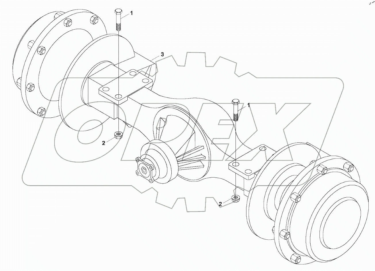  9B650-27A000000A0 Rear axle drive assembly