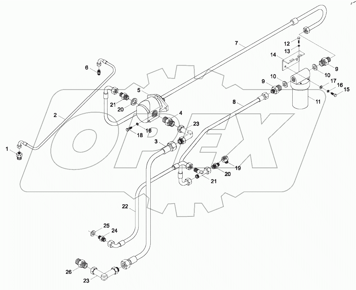  9B650-31A000000A0 Converter and gearbox oil circuit