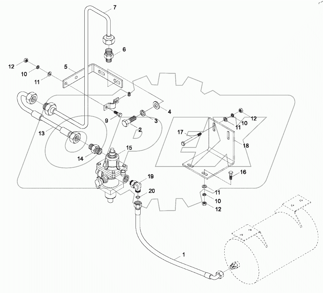  9B650-35A000000A0 Brake feeding system