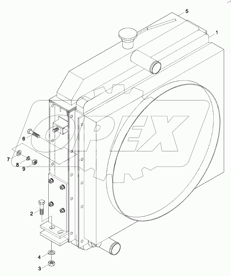  9B650-02B000000A0 Radiator assembly