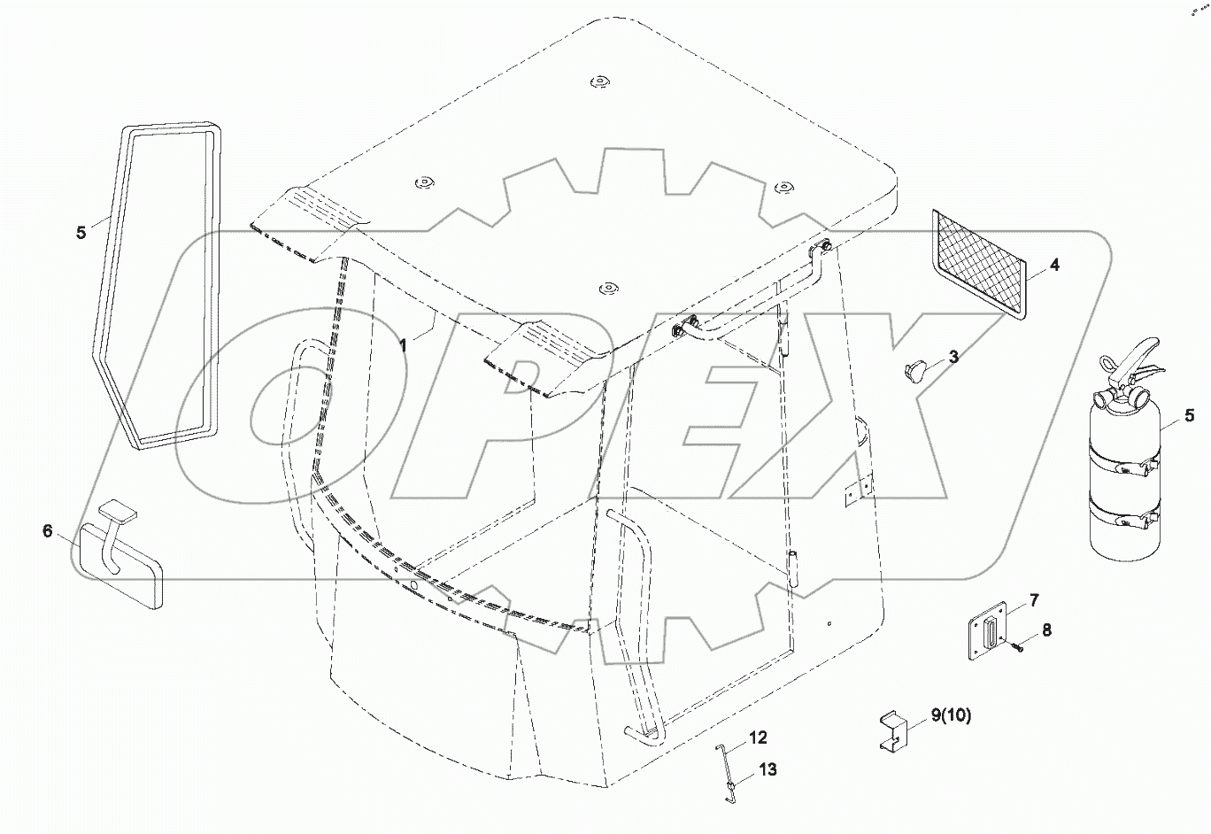  9B650-45A020000A0 Internal cabin Assembly