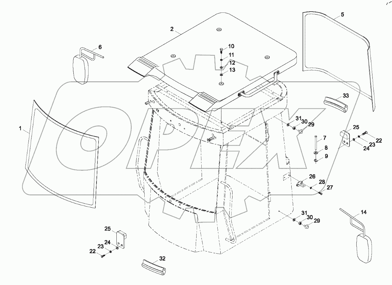  9B650-45A030000A0 External cabin Assembly
