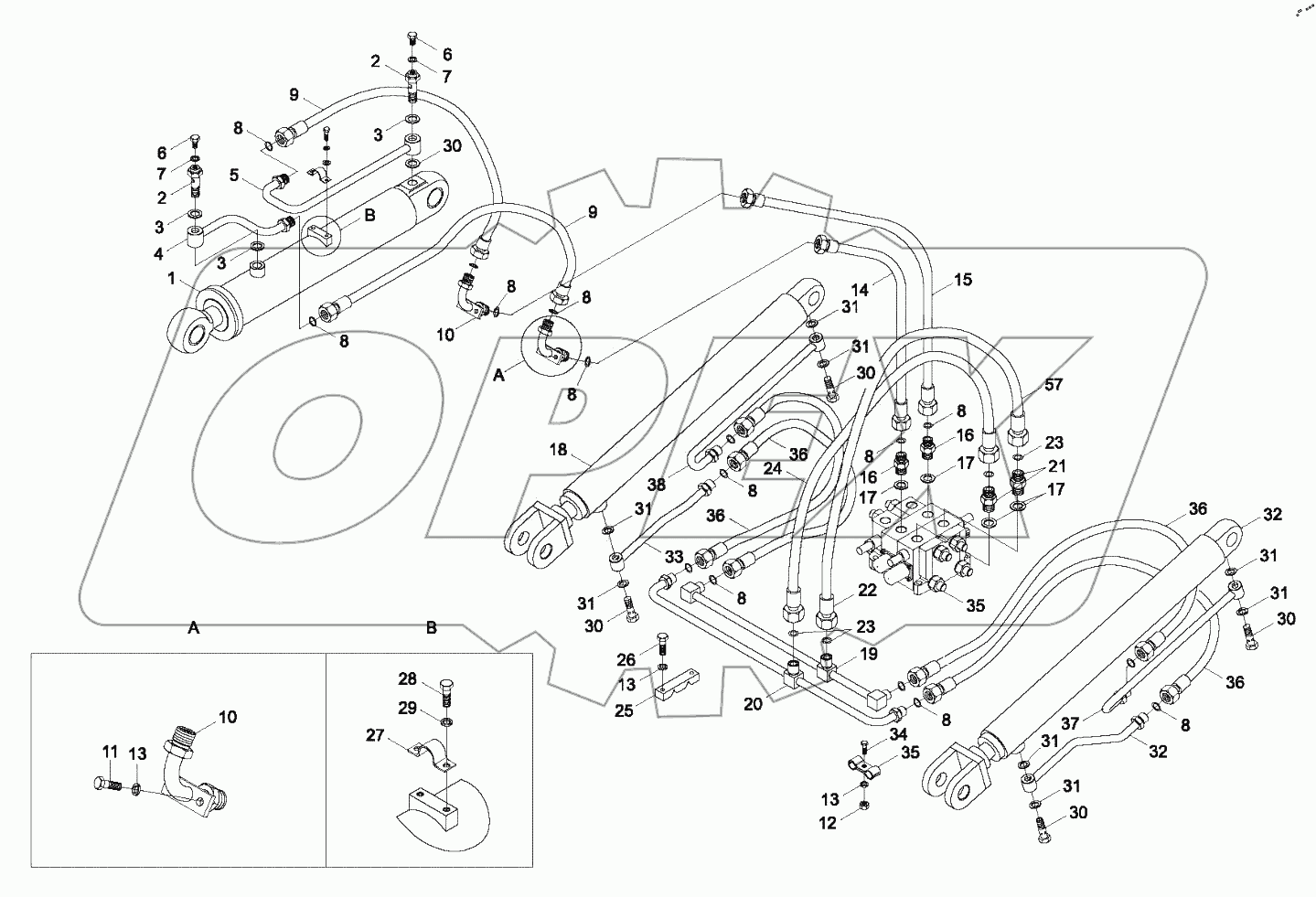  9B650-55A000000A0 Working cylinder system