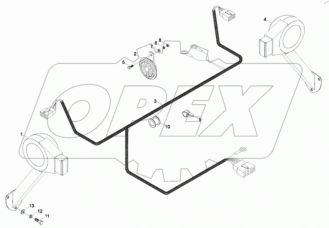  9B650-62A000000A0 Electrical circuit of the front chassis
