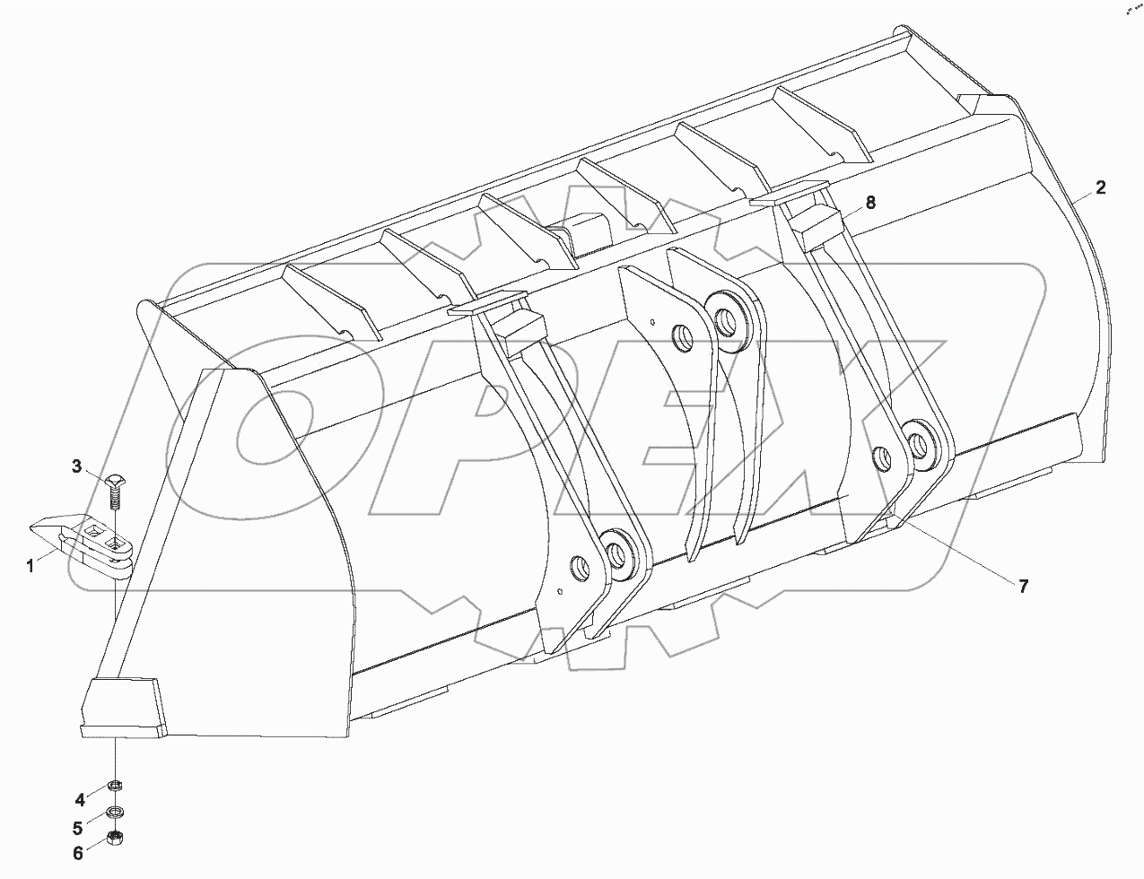  9B650-73A000000A0 Standard bucket Assembly