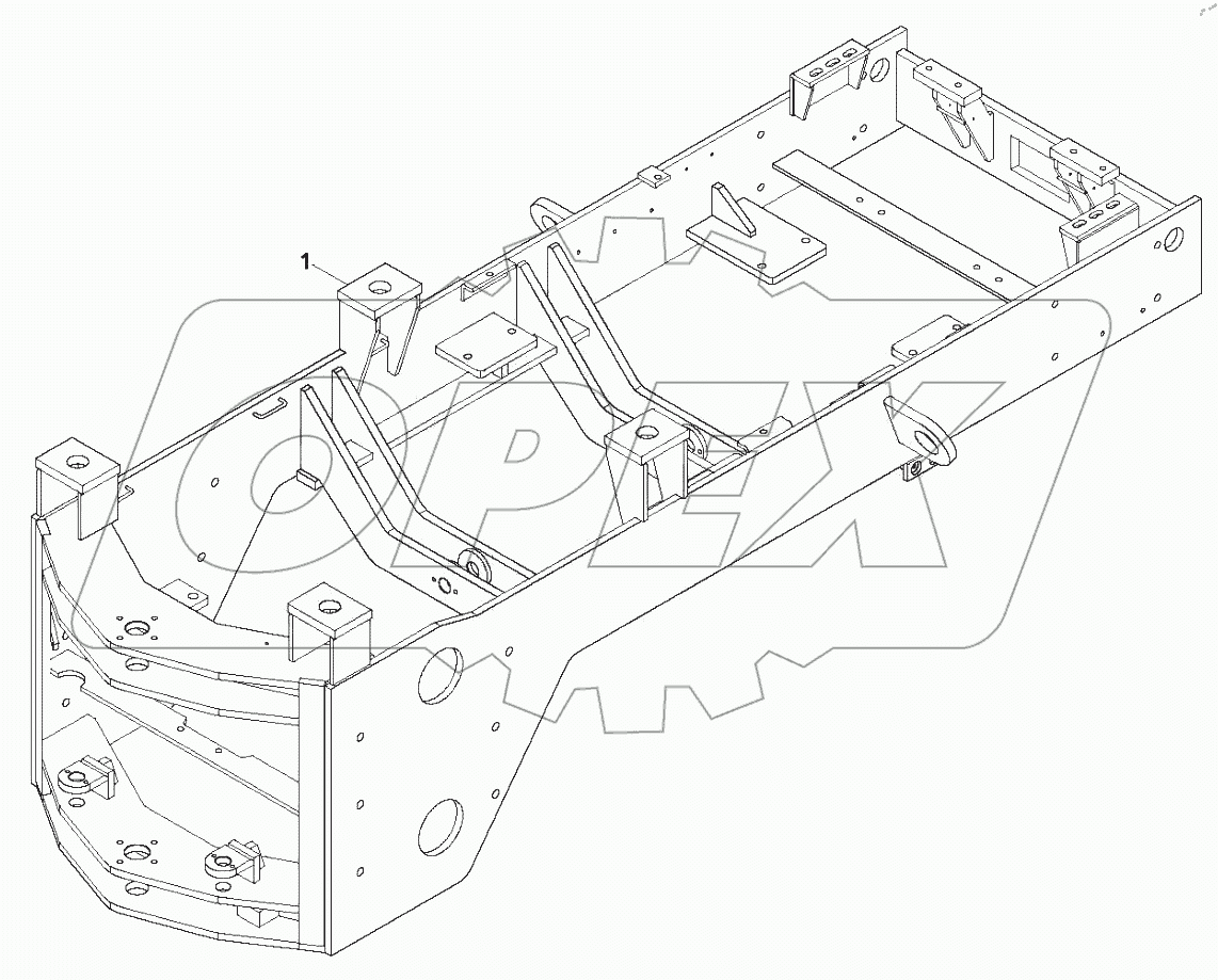  9B650-13A000000A0 Welded rear chassis assembly