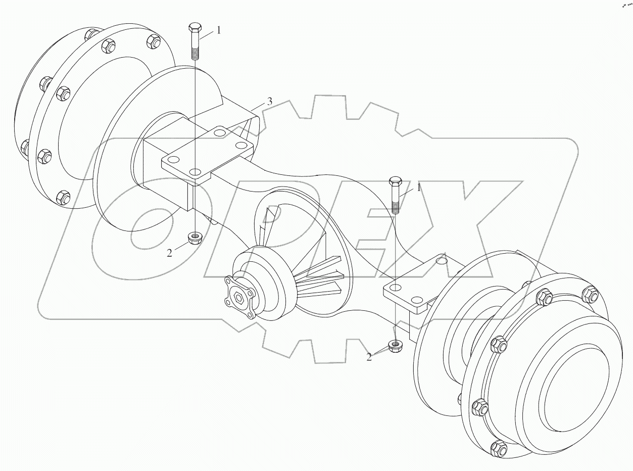  9B651-26A000000B0 Front drive axle assembling