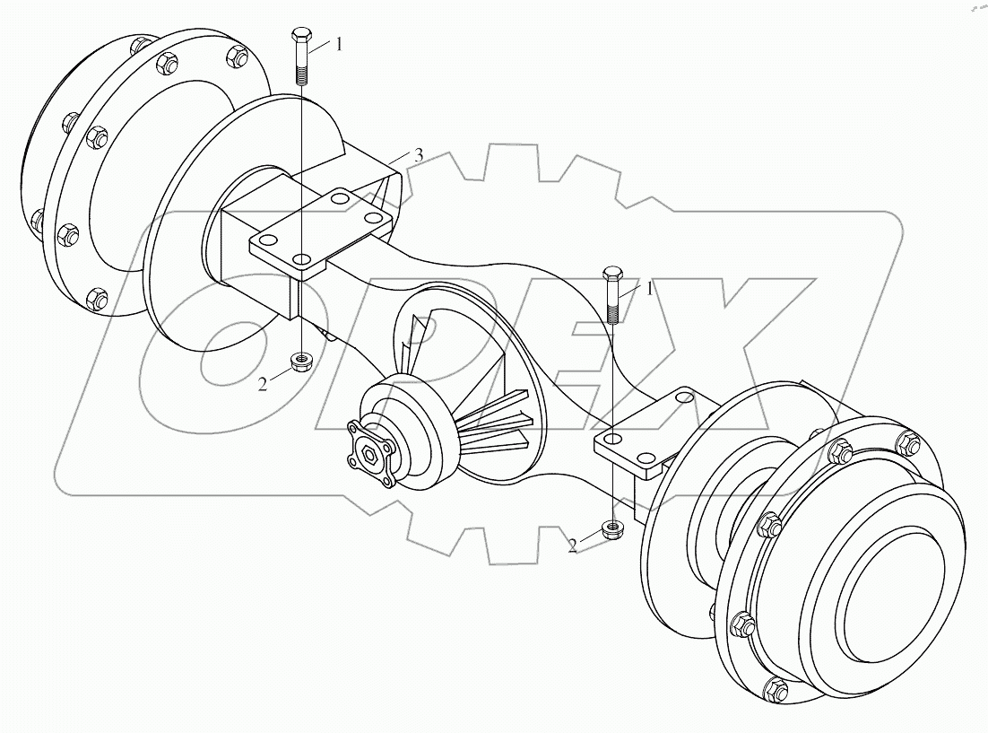  9B650-27A000000B0 Rear drive axle assembly