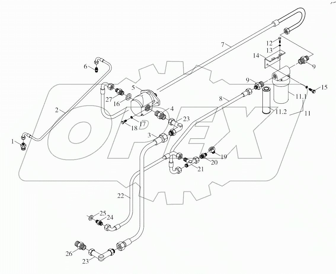  9B650-31A000000A0 Oil pipeline of converter gearbox