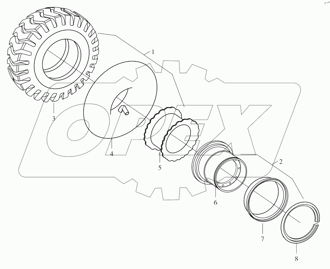  9B650-34A000000B0 Wheel assembly