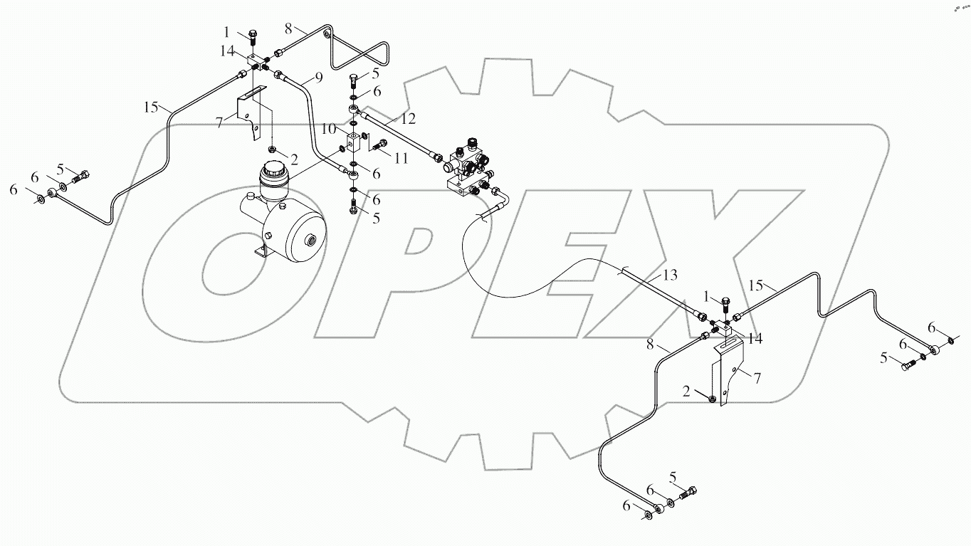  9B650-37A000000A0 Drive axle pipeline system