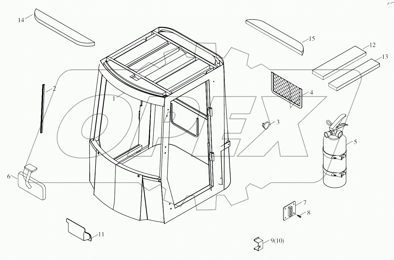  9B650-45A020000A0 Cab upholstery assembly
