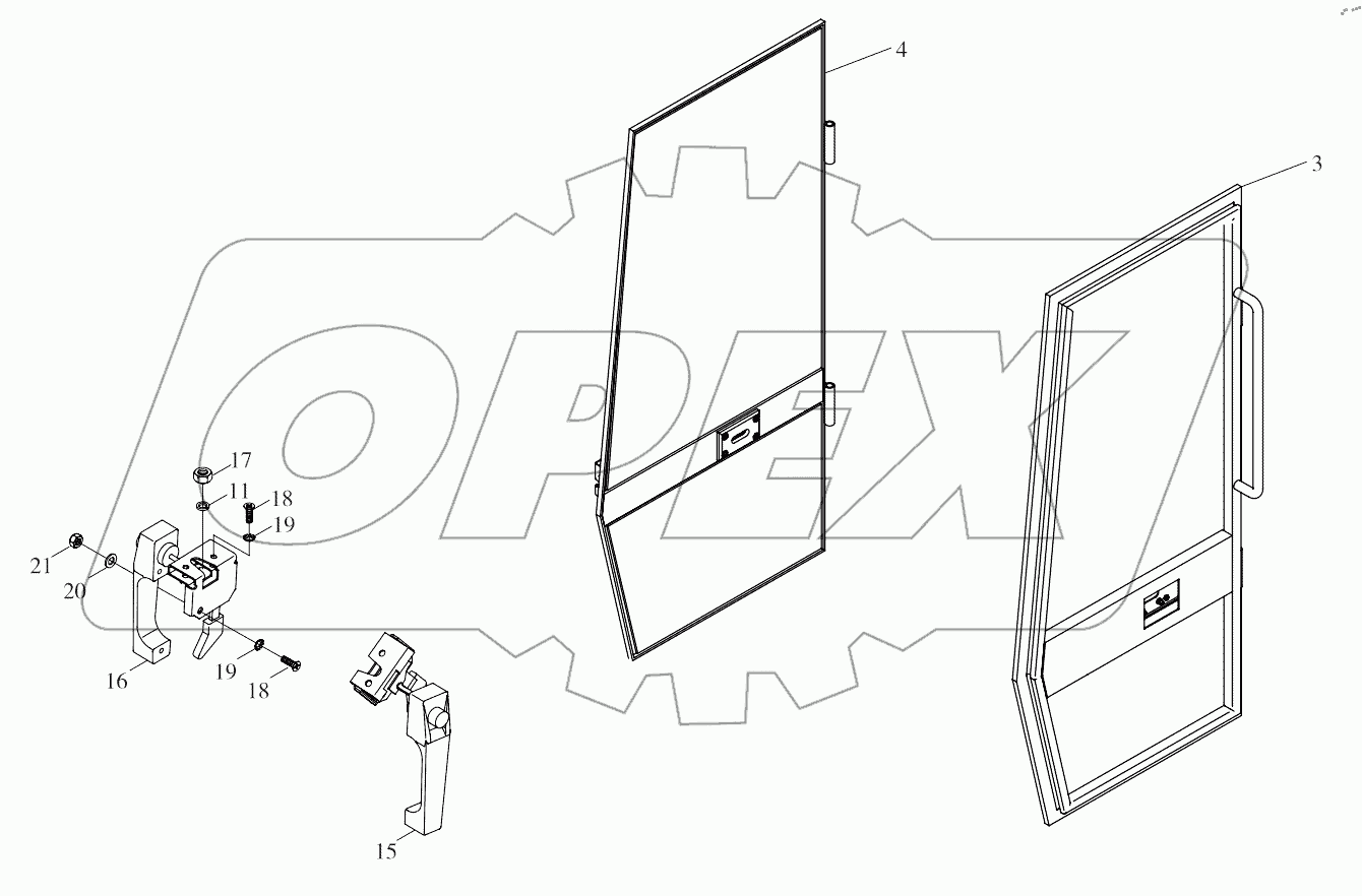  9B650-45A030000A0 Cab exterior mountings assembly