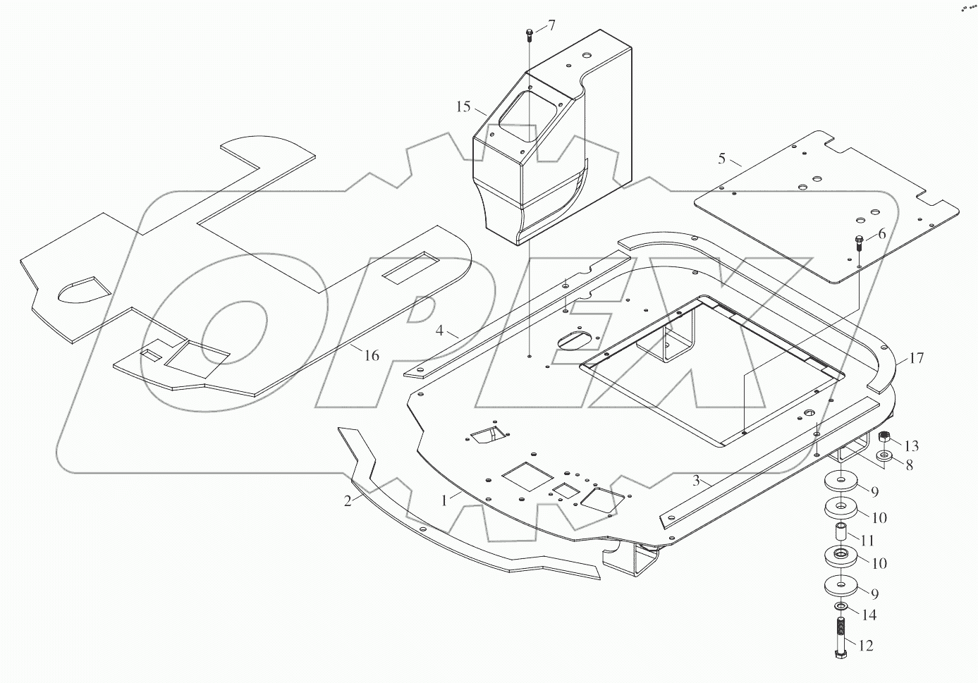  9B650-46E000000A0 Floor assembly
