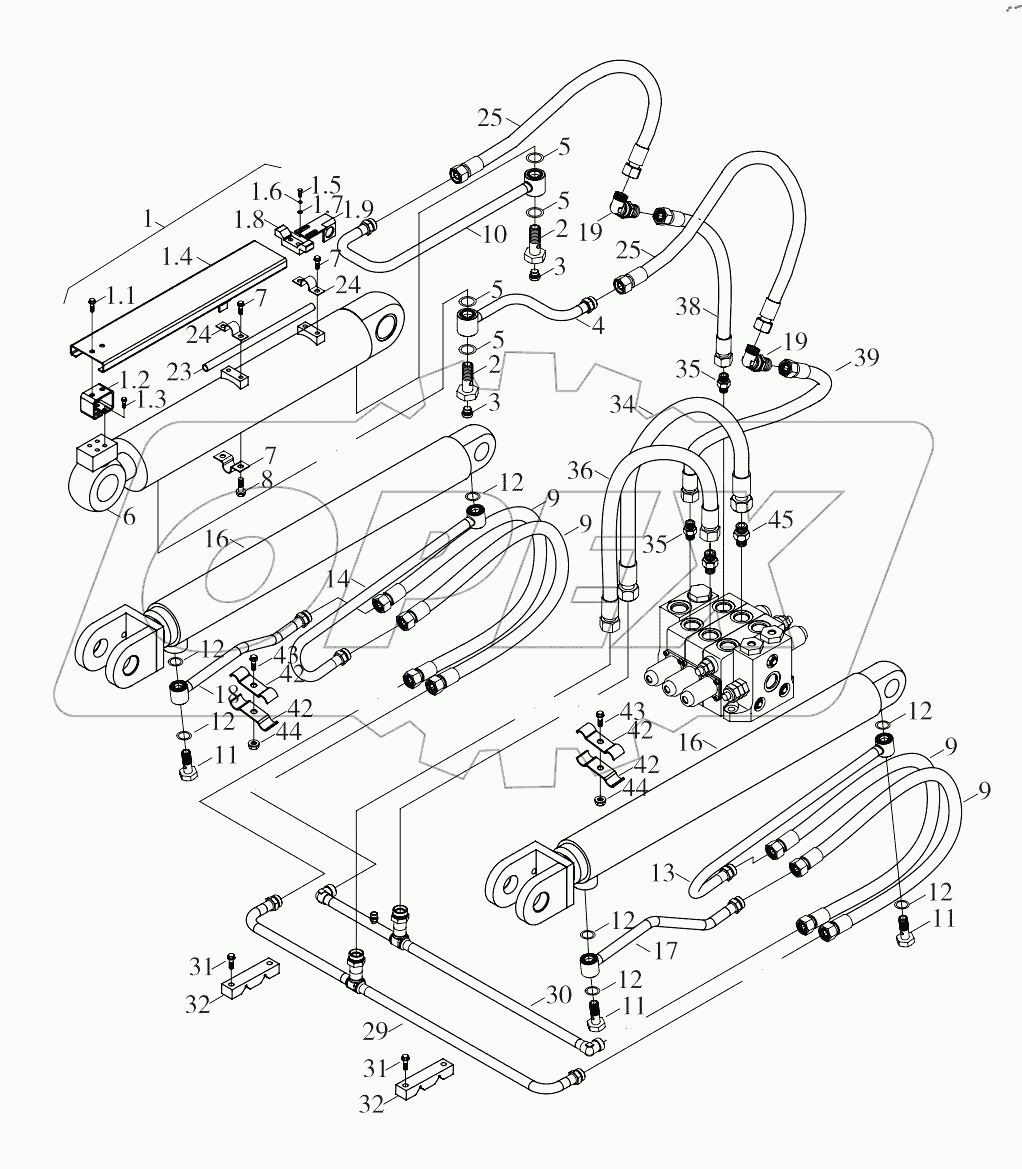  9B650-55E000000A0 Working cylinder system