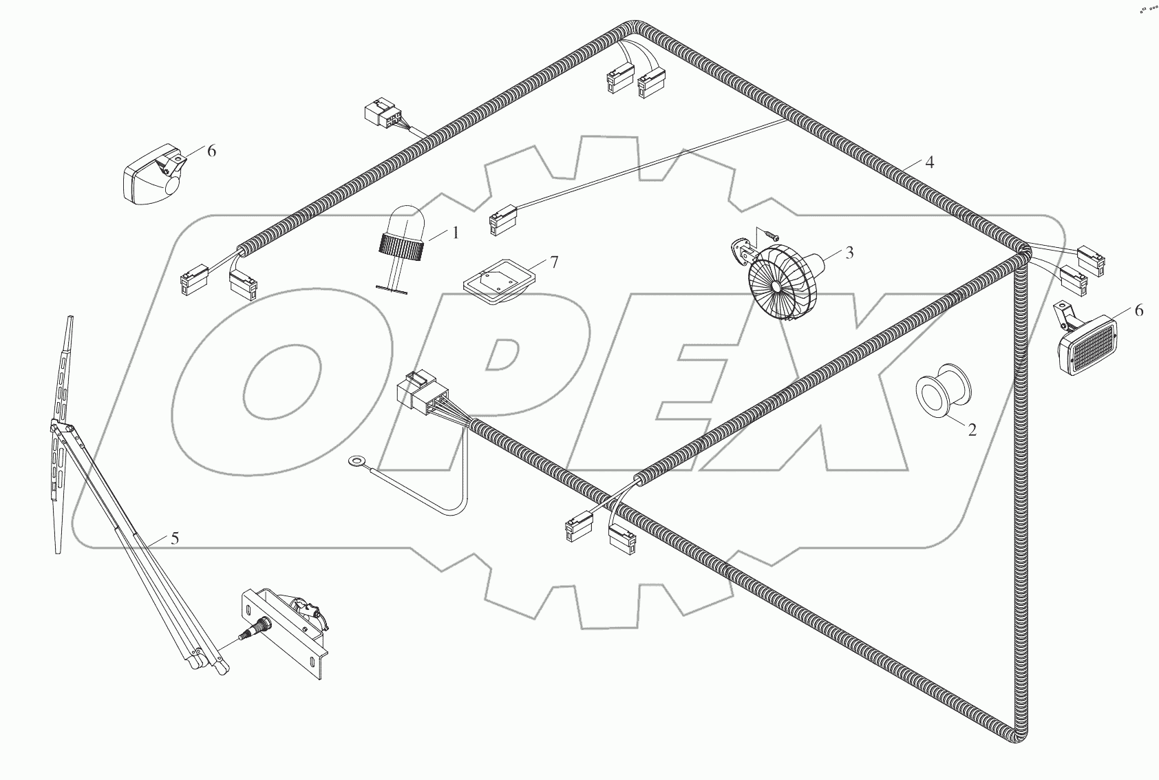  9B650-63B000000A0 Cab wiring