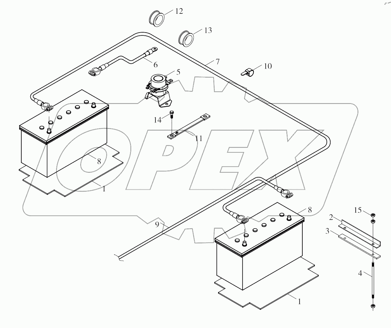  9B650-65A000000A0 Battery wiring and assembling