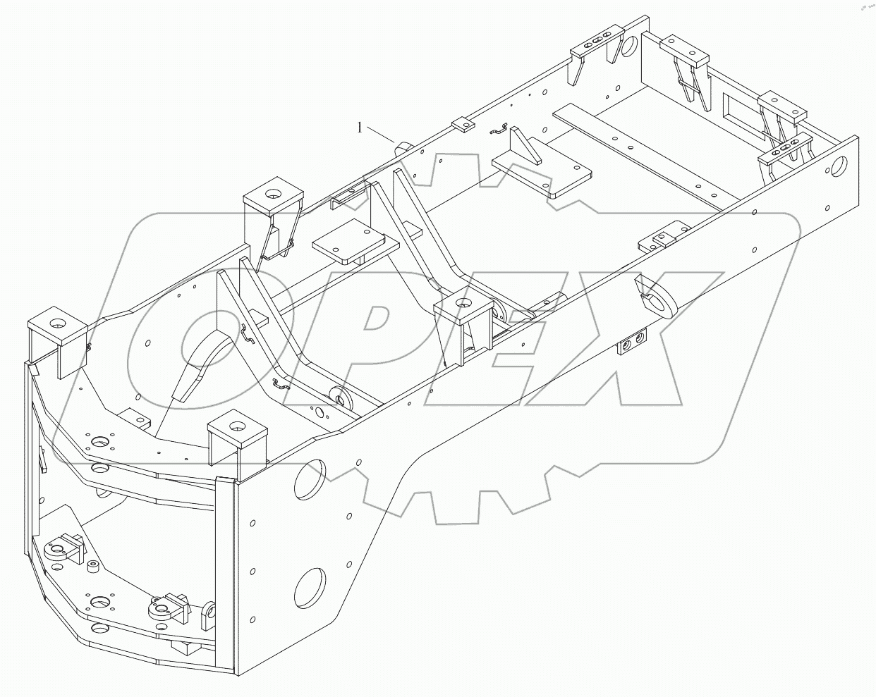  9B650-13C000000A0 Rear frame weldment assembly