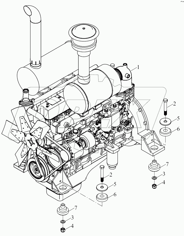  9D650-01A000000A0 Engine assembling