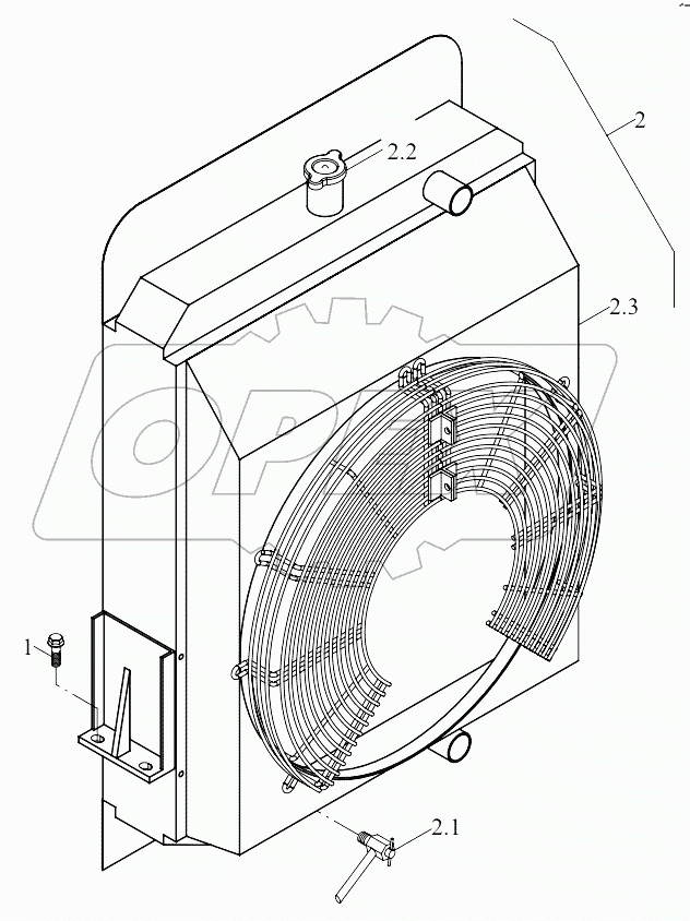  9D550-02B000000A0 Radiator assembly
