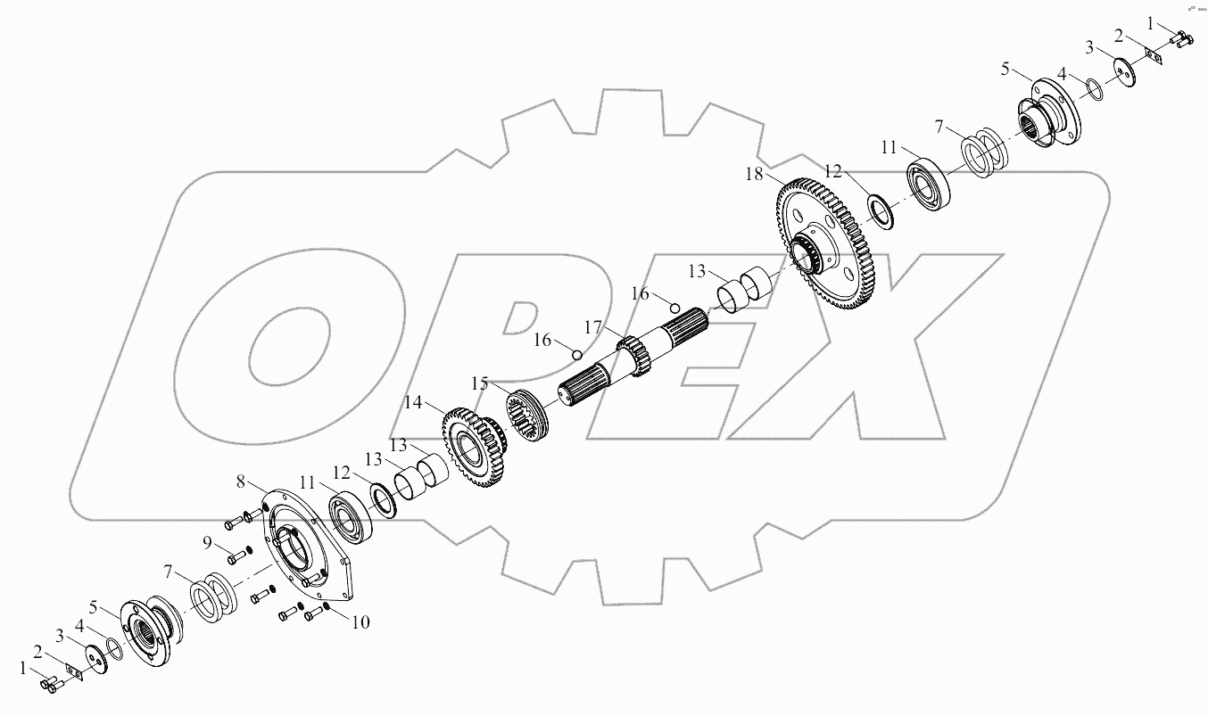  B00508+ZL20-030072-77 Output shaft assembly