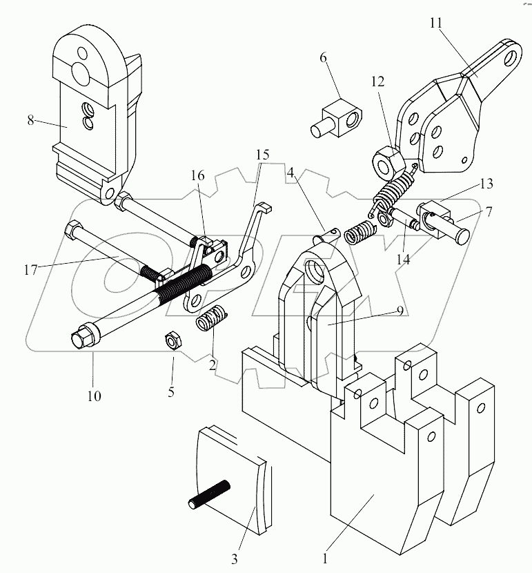  B00508+ZL20-038000J Hand brake assembly