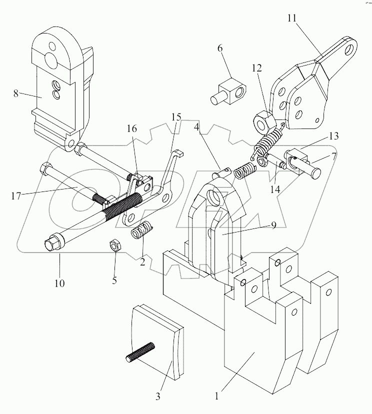  B00745+ZL30.13-00 Hand brake assembly