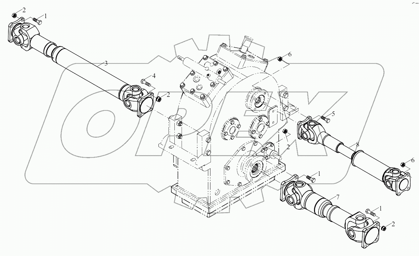  9D550-25A000000A0 Transmission shaft assembling