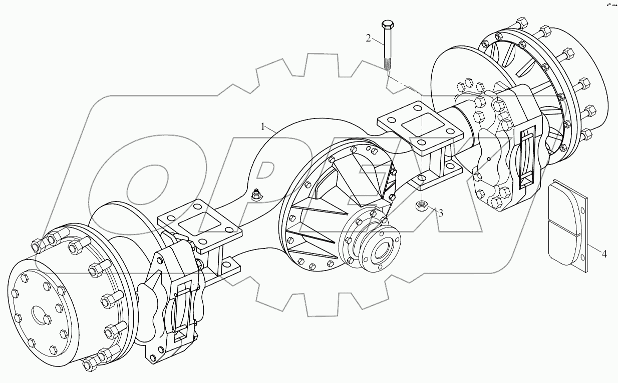  9D650-26A000000B0 Front drive axle assembling
