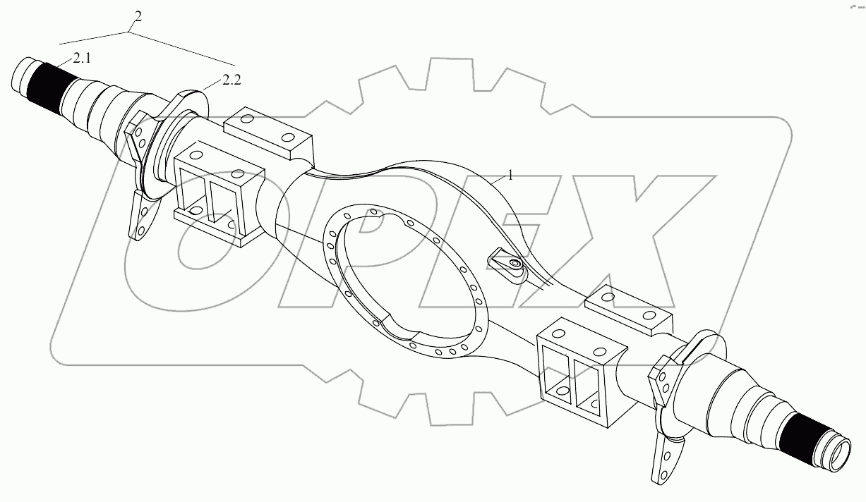  B00718+ZL30.2.3D Axle housing assembly