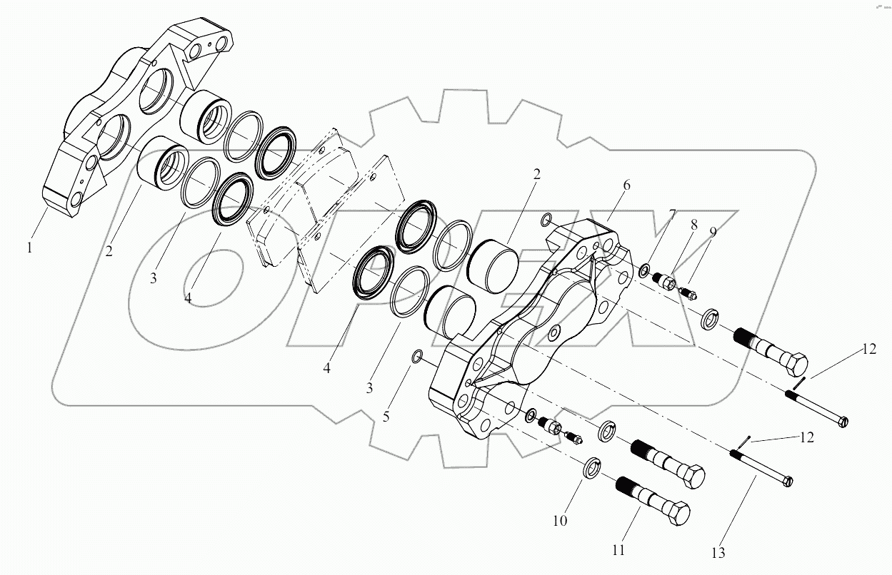  B00718+408100D Brake assembly