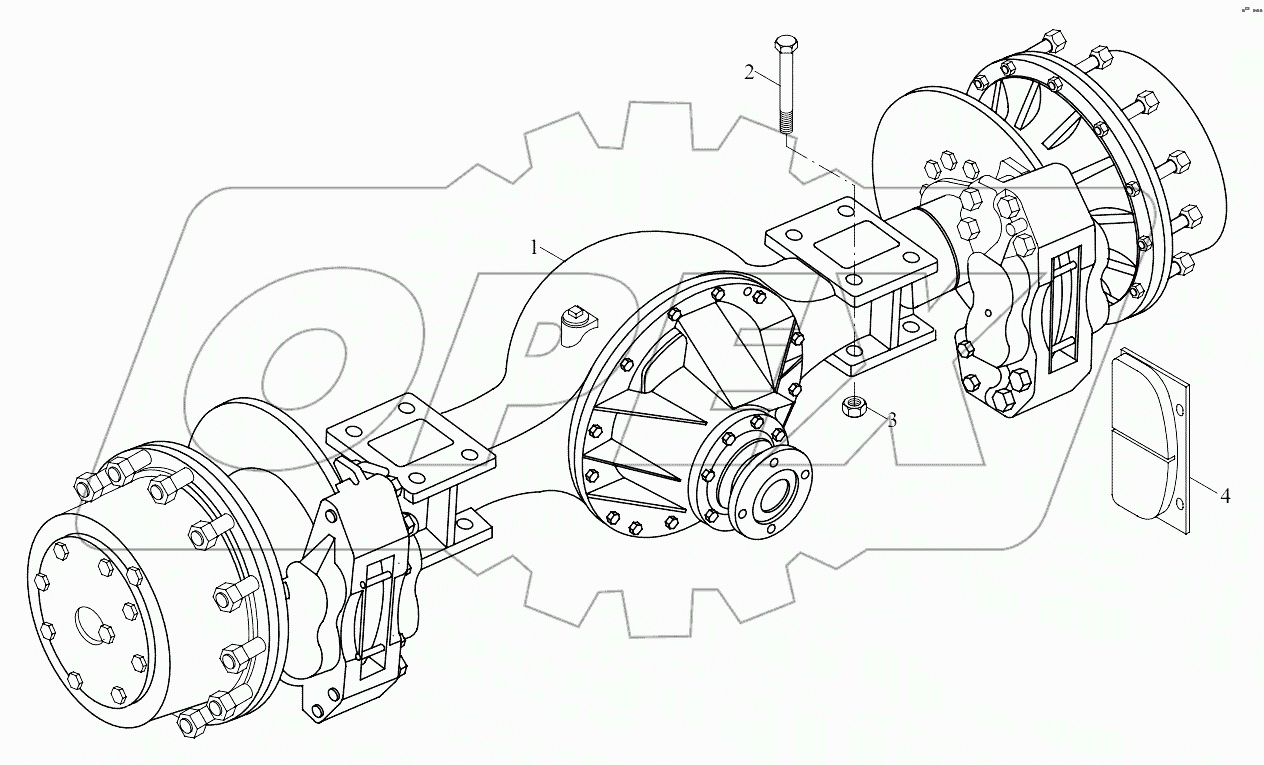  9D650-27A000000B0 Rear drive axle assembly